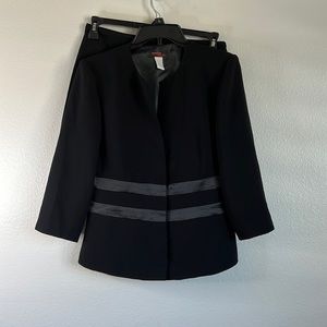 EUC Vintage Cynthia Howie Mini Skirt Blazer Set Black sz 8